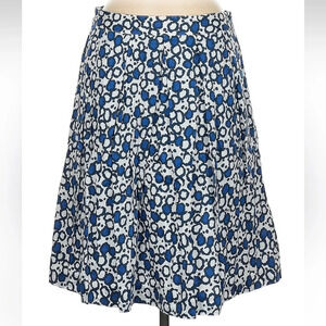 Brooks Brothers 100% Cotton Woven in Italy Pleated Lined Skirt Size 6 Small S